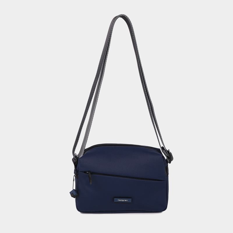 Navy Women's Hedgren Neutron Small Crossbody Bags | JAU4741SD