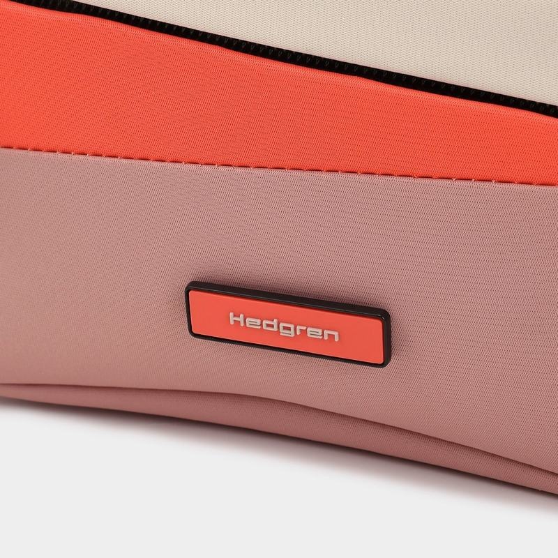 Pink Orange Women's Hedgren Neutron Small Crossbody Bags | YIQ481ZC