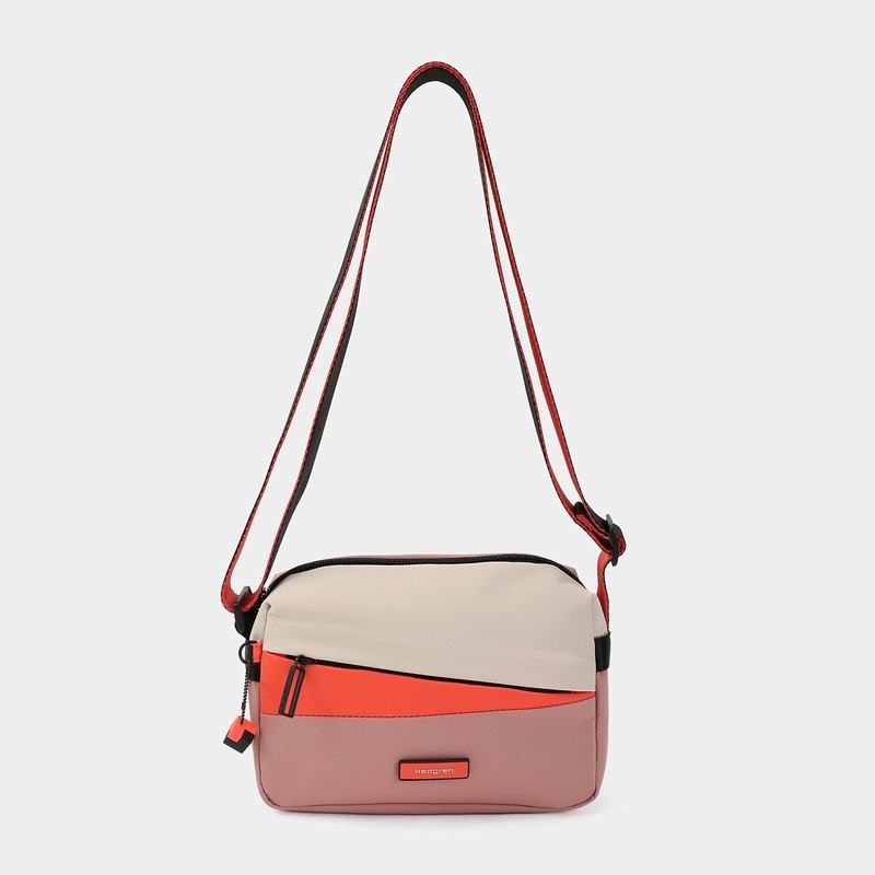 Pink Orange Women's Hedgren Neutron Small Crossbody Bags | YIQ481ZC