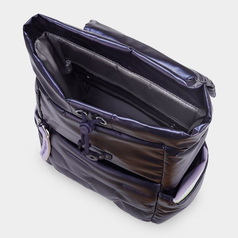 Purple Deep Blue Women's Hedgren Billowy Backpacks | EMP2093NL