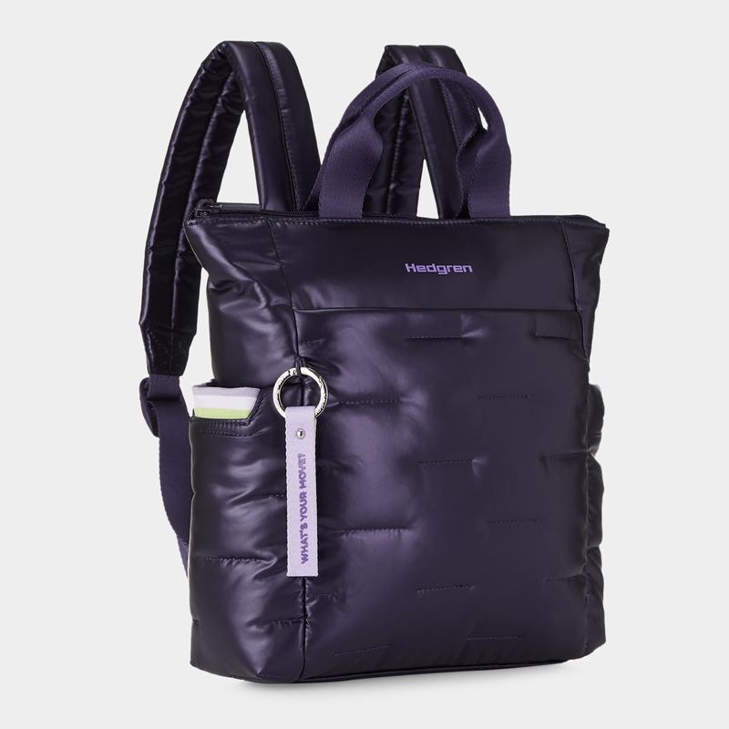 Purple Deep Blue Women's Hedgren Comfy Backpacks | CCK7133NB