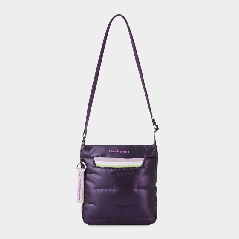 Purple Deep Blue Women's Hedgren Cushy Crossbody Bags | CAK617IW