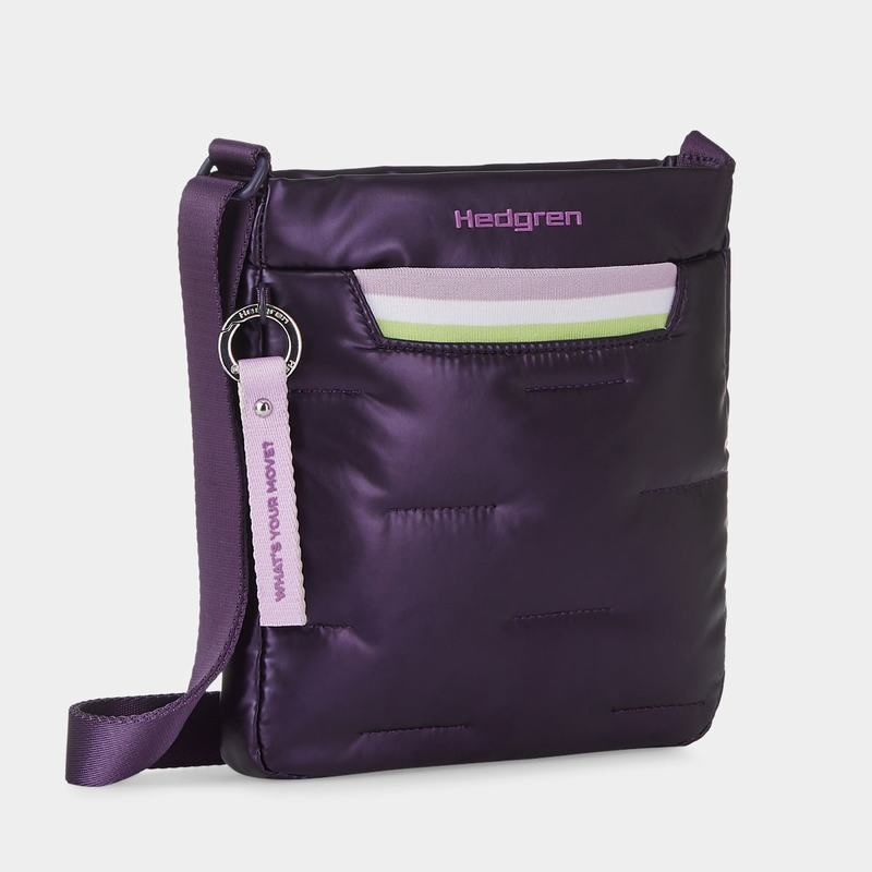 Purple Deep Blue Women's Hedgren Cushy Crossbody Bags | CAK617IW