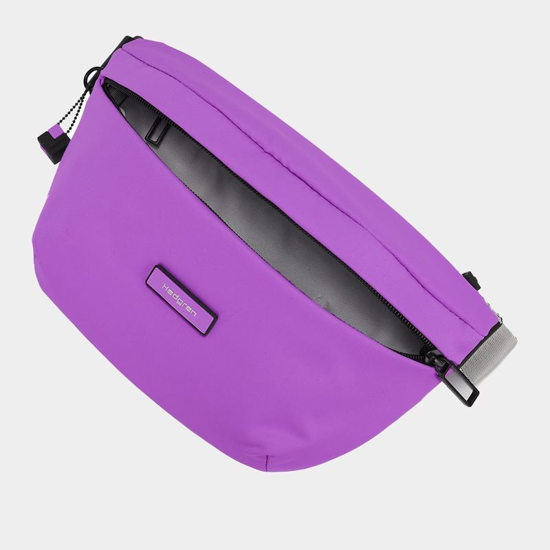 Purple Women's Hedgren Halo Belt Bags | SBU2756EI