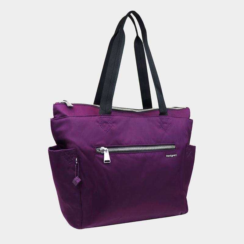 Purple Women's Hedgren Margaret Sustainably Made Tote Bags | DWH6358DU