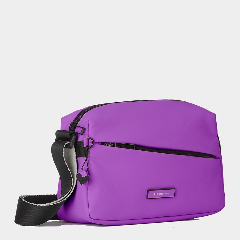 Purple Women's Hedgren Neutron Small Crossbody Bags | CSC9363SY