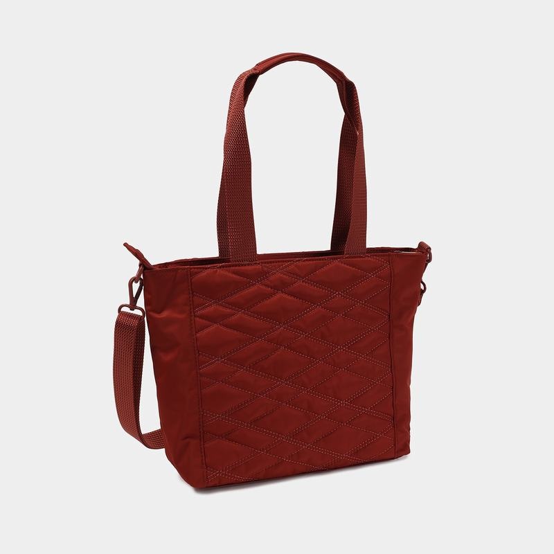 Red Brown Women's Hedgren Zoe Medium Rfid Tote Bags | LNK8792ZB