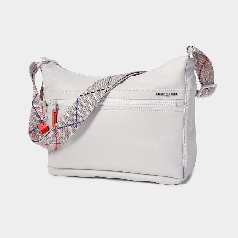 White Grey Women's Hedgren Harpers Crossbody Bags | XMN3228TB