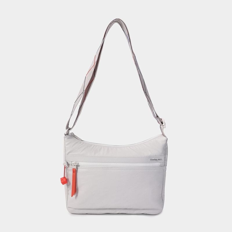 White Grey Women's Hedgren Harpers Crossbody Bags | XMN3228TB