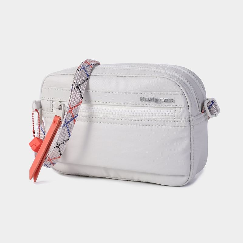 White Grey Women's Hedgren Maia Crossbody Bags | SYX8898OD