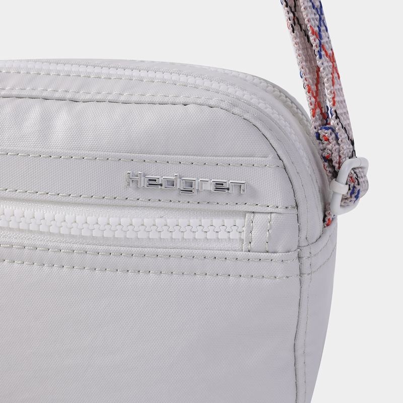 White Grey Women's Hedgren Maia Crossbody Bags | SYX8898OD