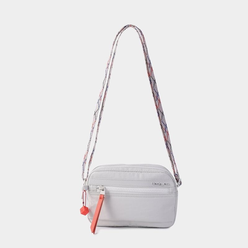 White Grey Women's Hedgren Maia Crossbody Bags | SYX8898OD