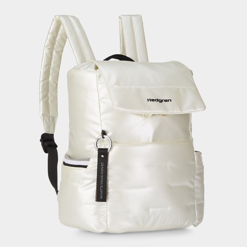 White Women's Hedgren Billowy Backpacks | WHR5628SJ