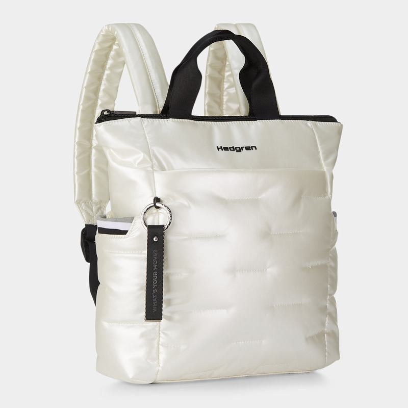 White Women's Hedgren Comfy Backpacks | ZXQ7831JG